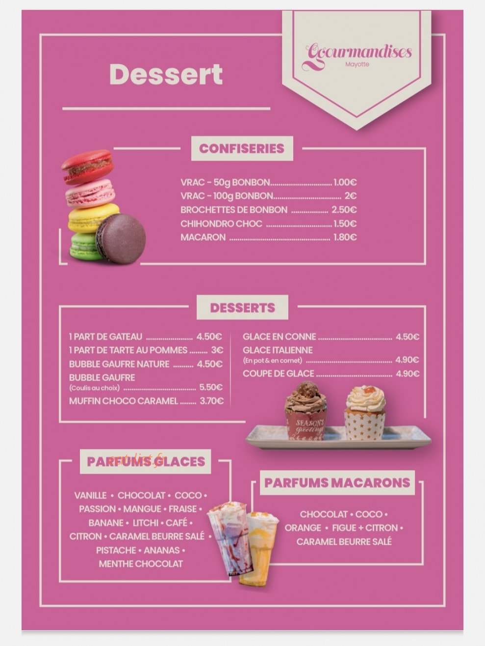ÔGourmandises — carte page 2
