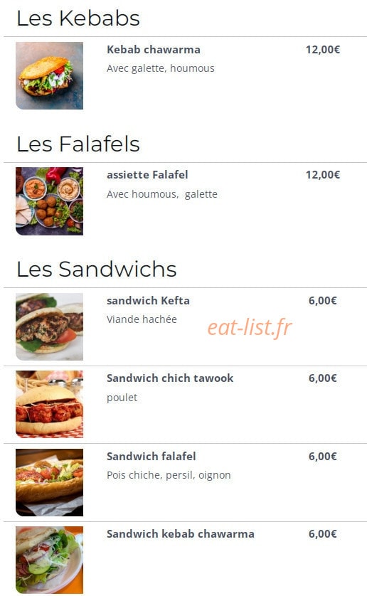 Resto renad — carte page 2