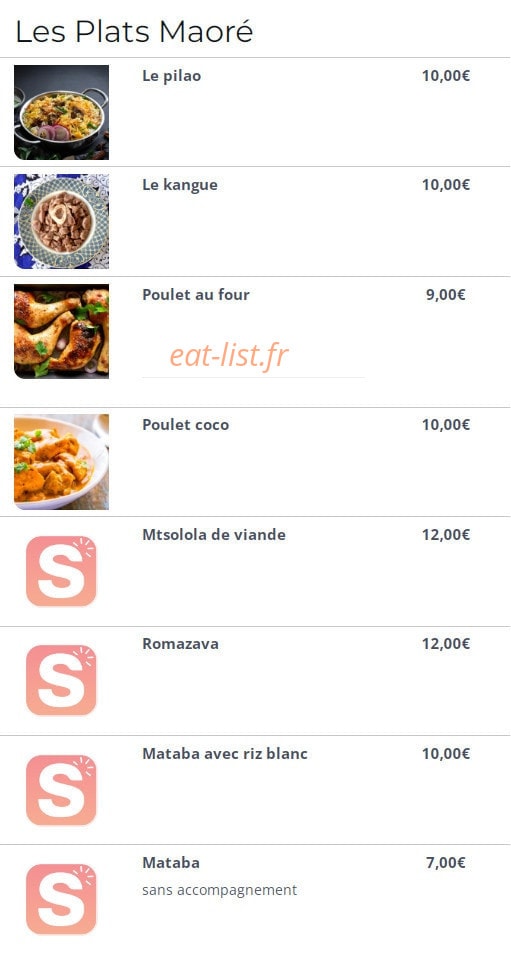Resto renad — carte page 3