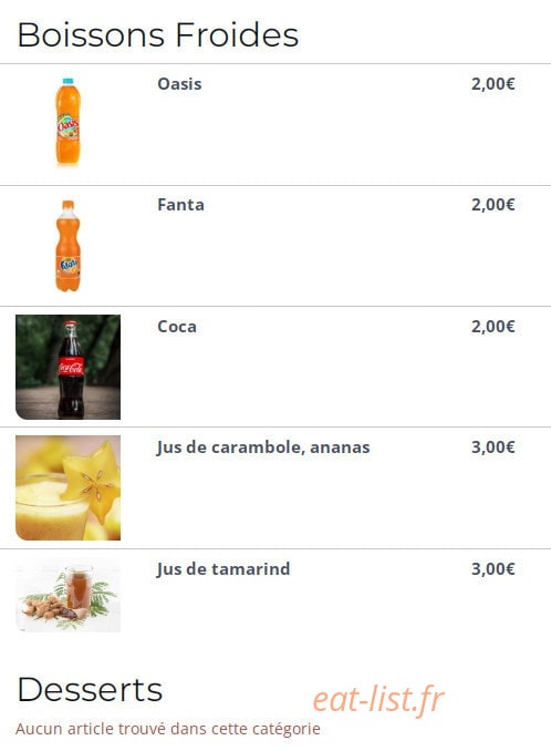 Resto renad — carte page 5