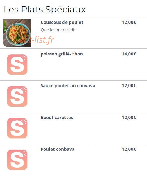 Resto renad — carte page 4