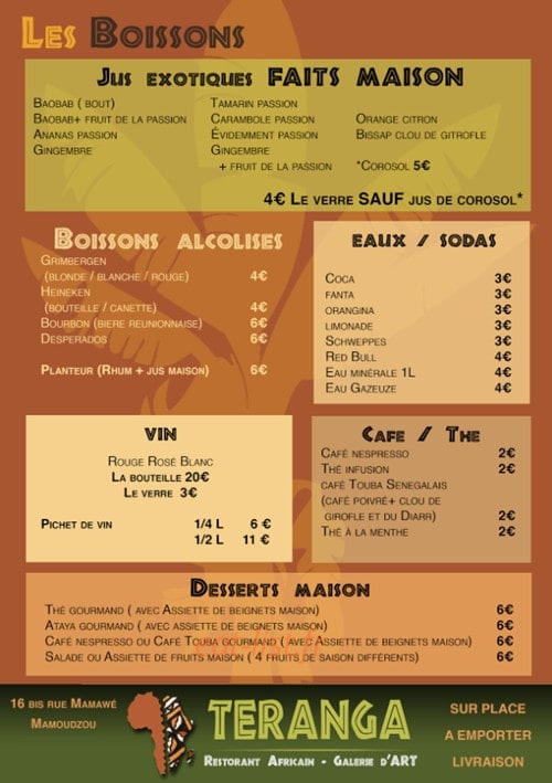 Téranga — carte page 2