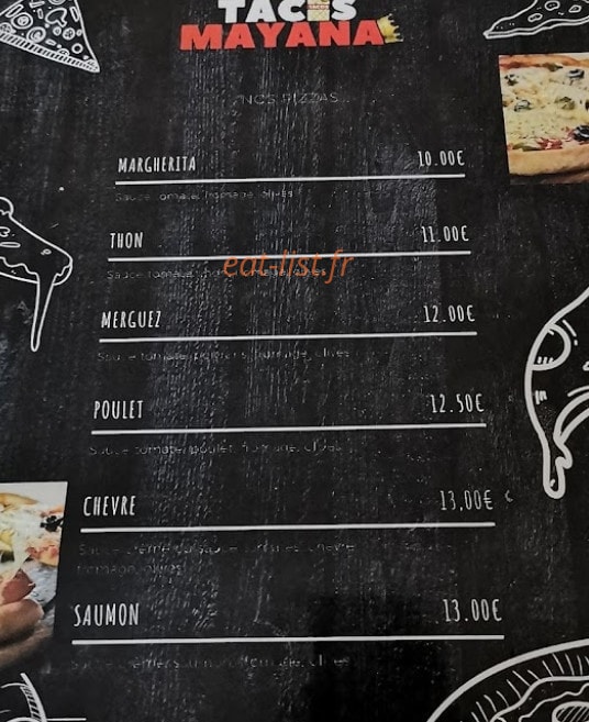 Tacos Mayana — carte page 2