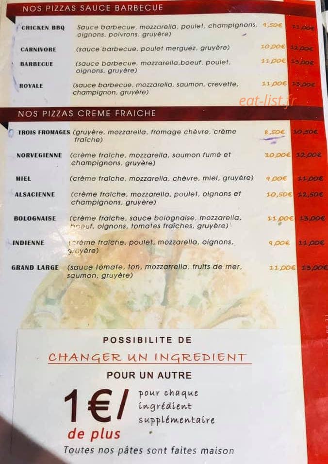 Kr Pizza — carte page 2