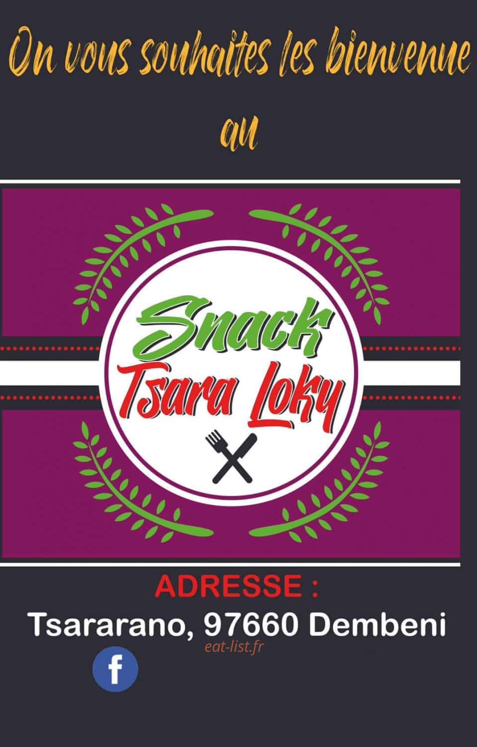 Snack Tsara Loky — carte page 1