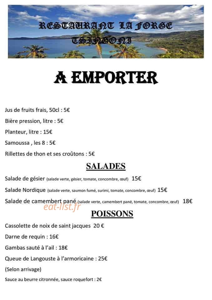 La Forge de Tsingoni — carte page 1