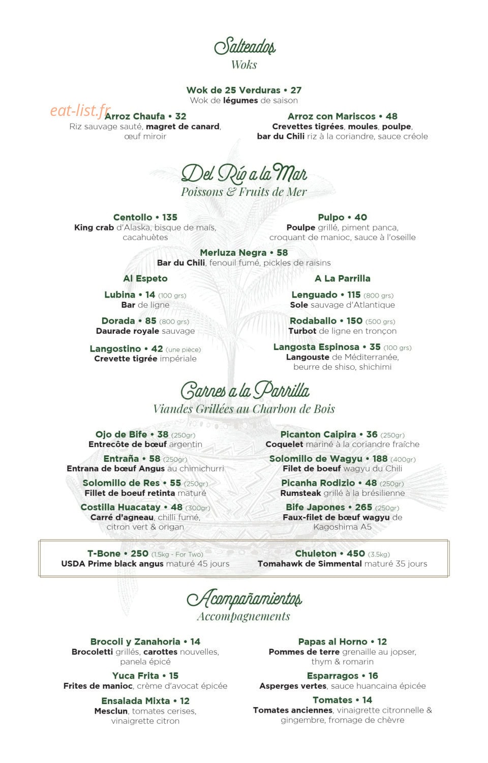Amazónico — carte page 2