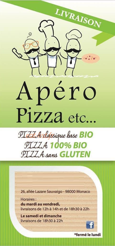 Apero Pizza Etc — carte page 1