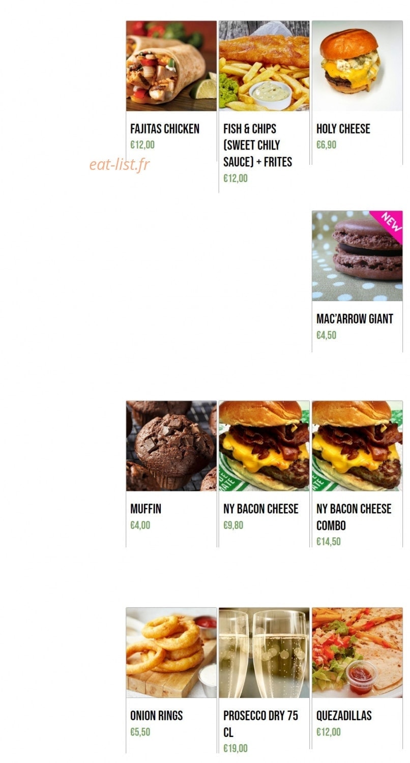 Arrow Burger — carte page 6