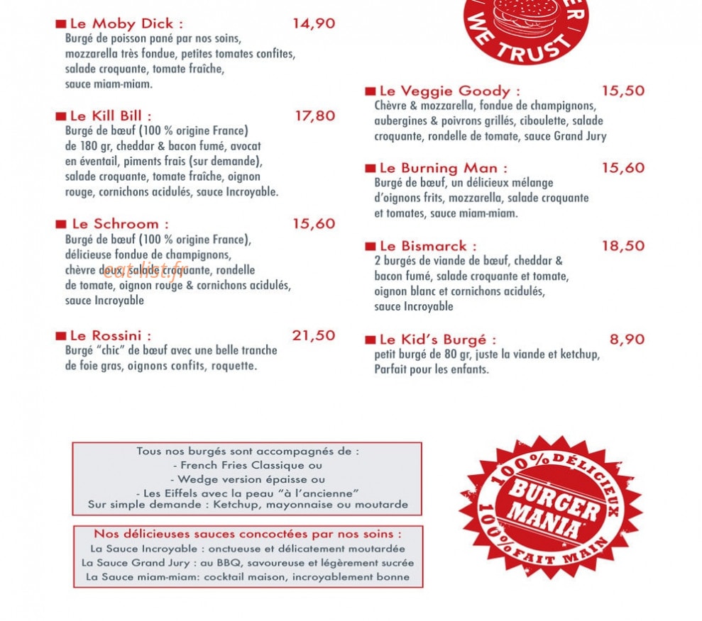 Au Petit Marché — carte page 2