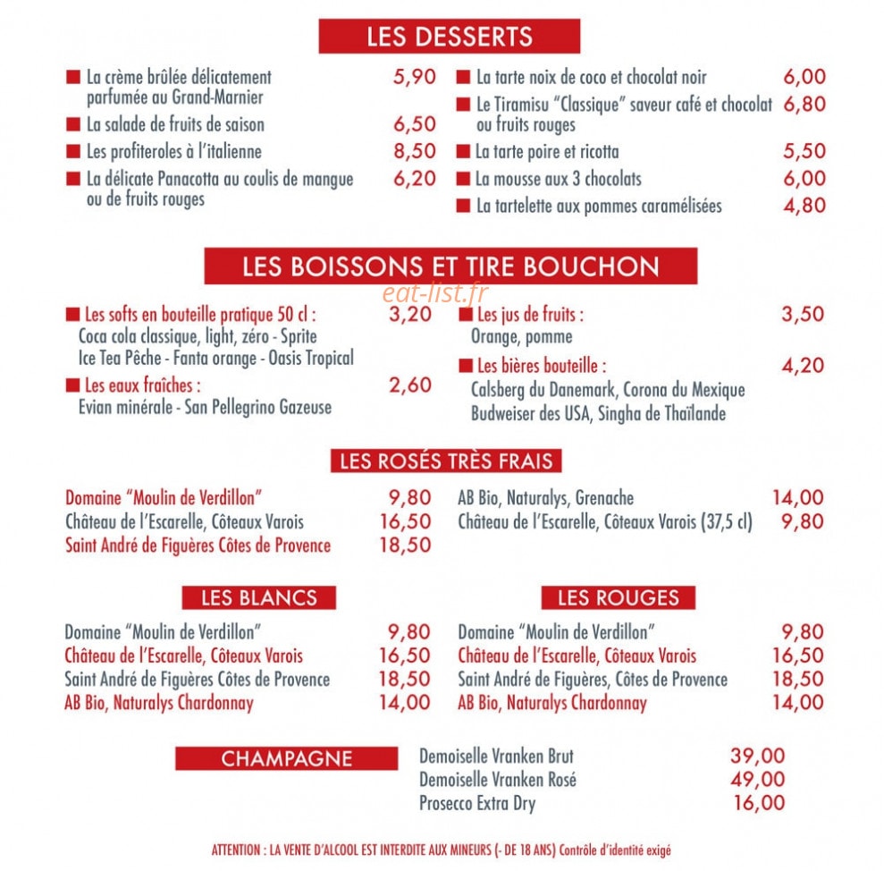 Au Petit Marché — carte page 6