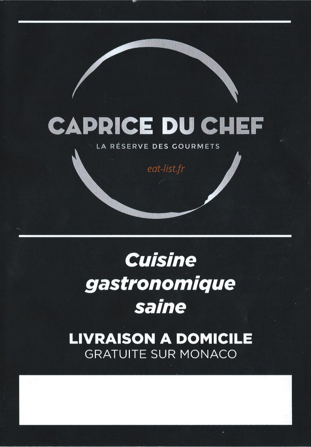 Caprice du Chef — carte page 1