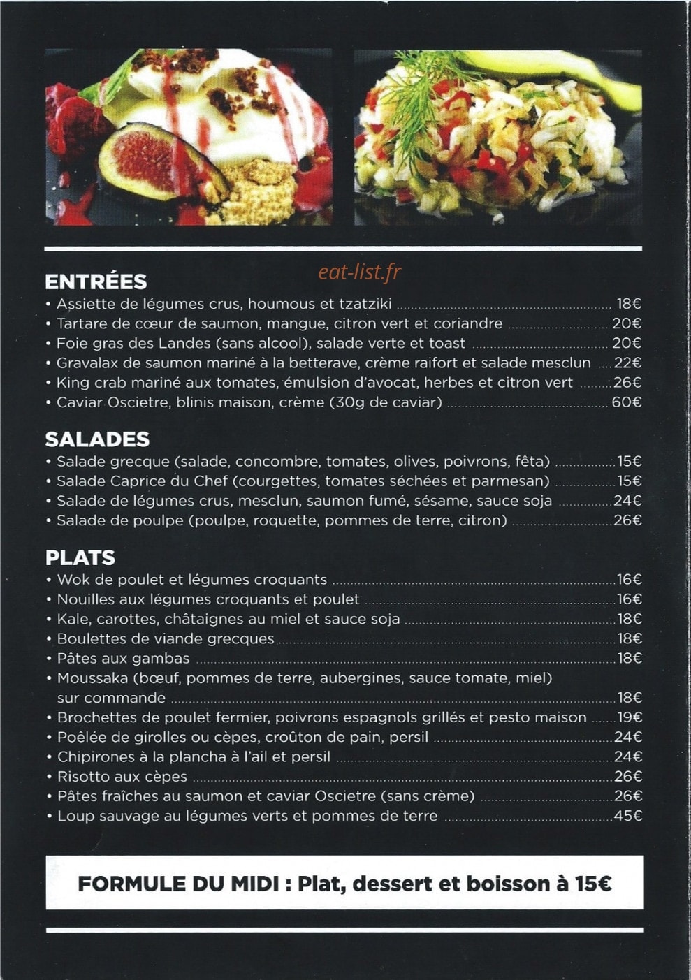 Caprice du Chef — carte page 2