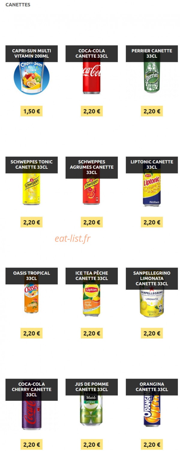 Chicken & Pizza — carte page 22