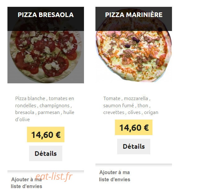 Chicken & Pizza — carte page 7