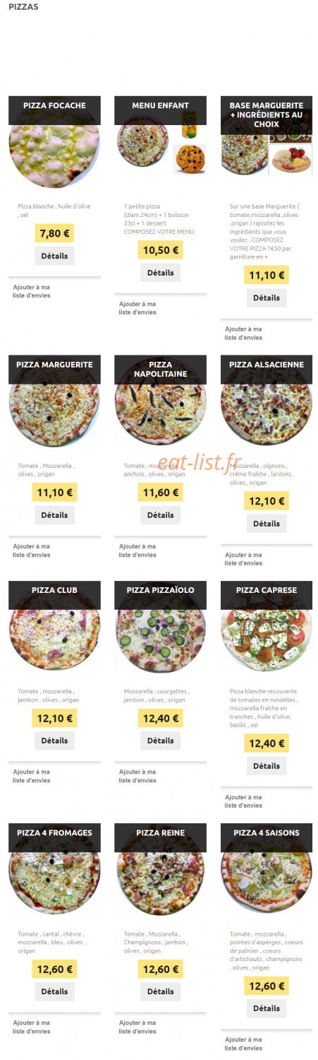 Chicken & Pizza — carte page 4