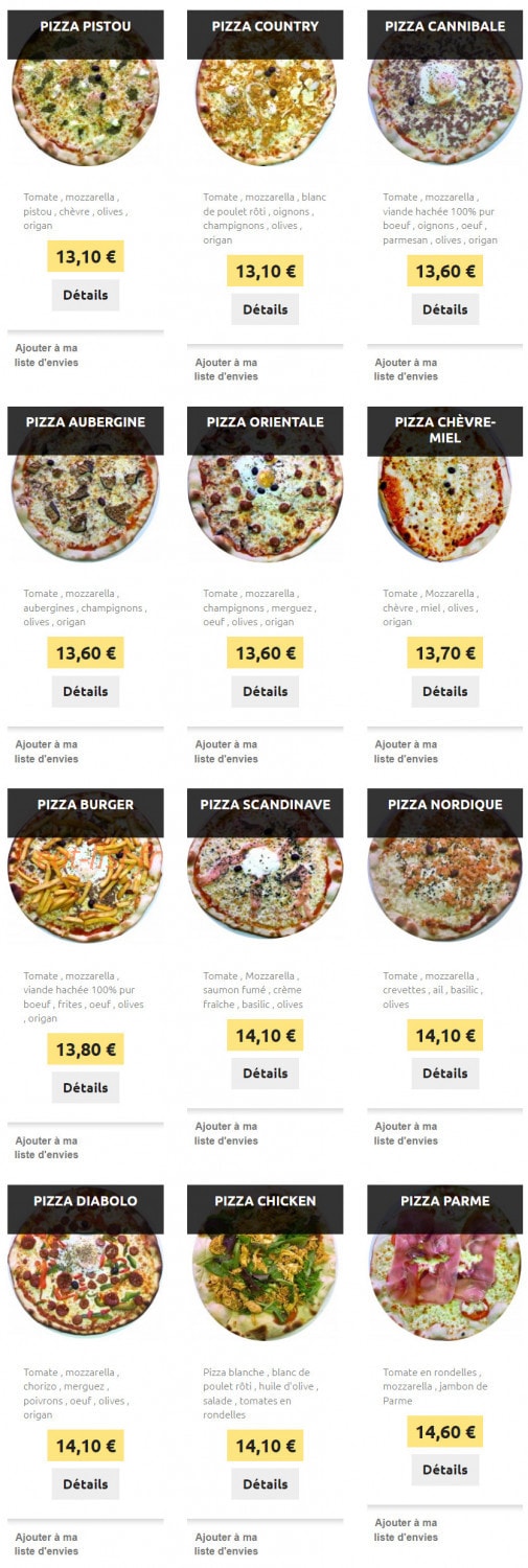 Chicken & Pizza — carte page 6