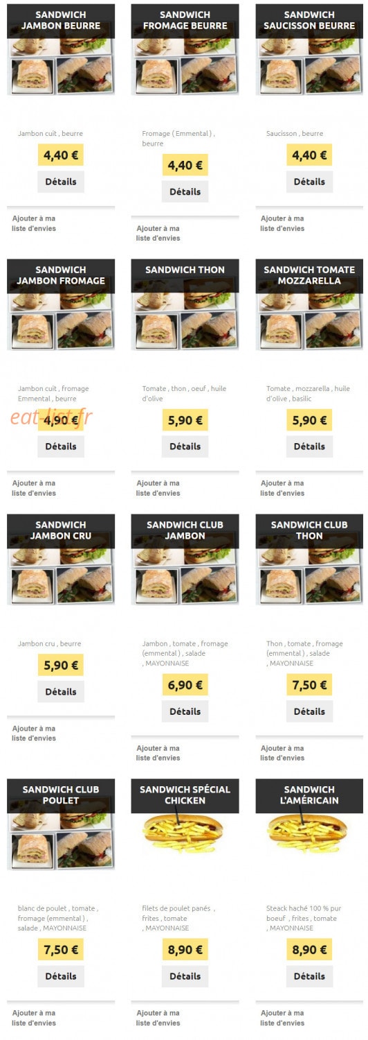Chicken & Pizza — carte page 12
