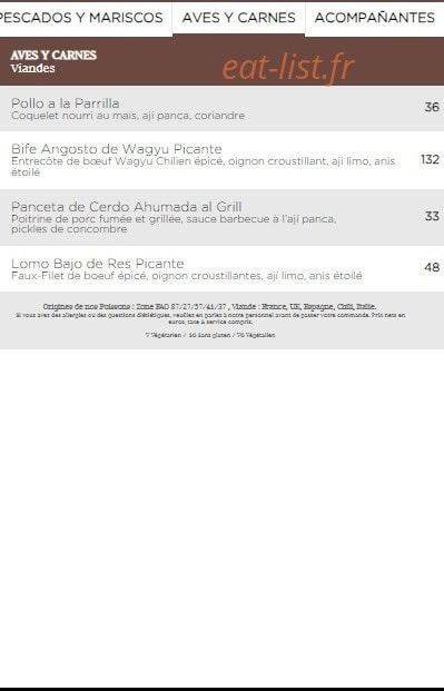 Coya — carte page 9