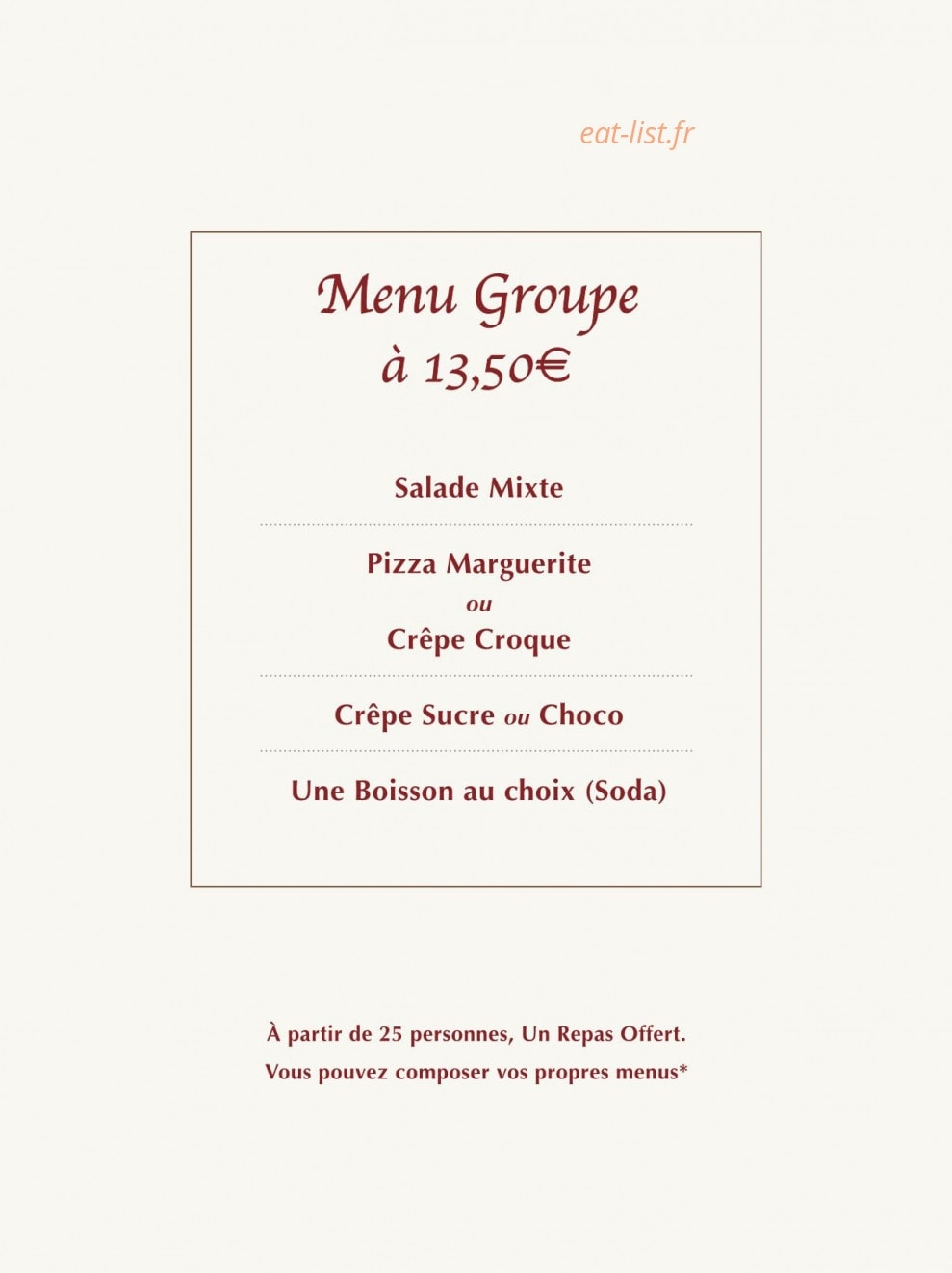 crêperie du Rocher — carte page 9