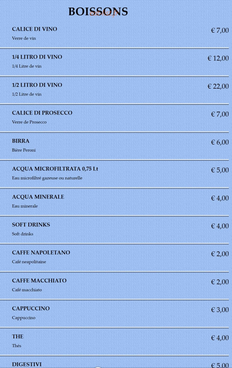 Il Terrazzino — carte page 6