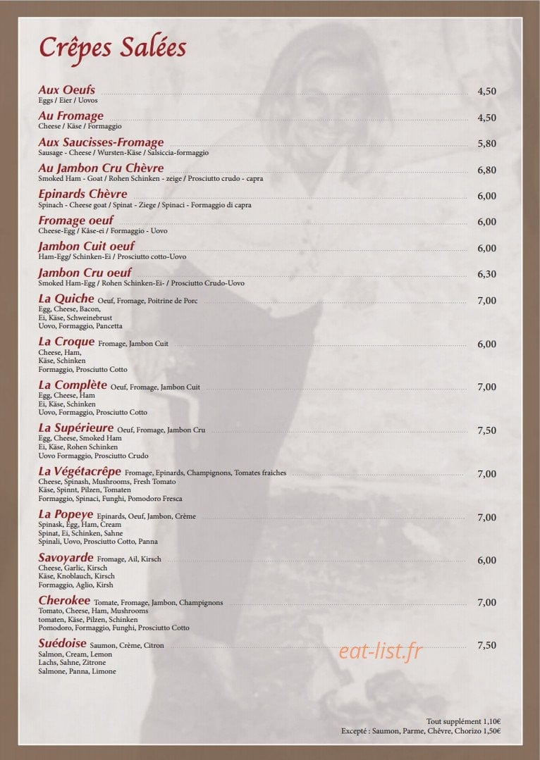 La crêperie  du Rocher — carte page 2