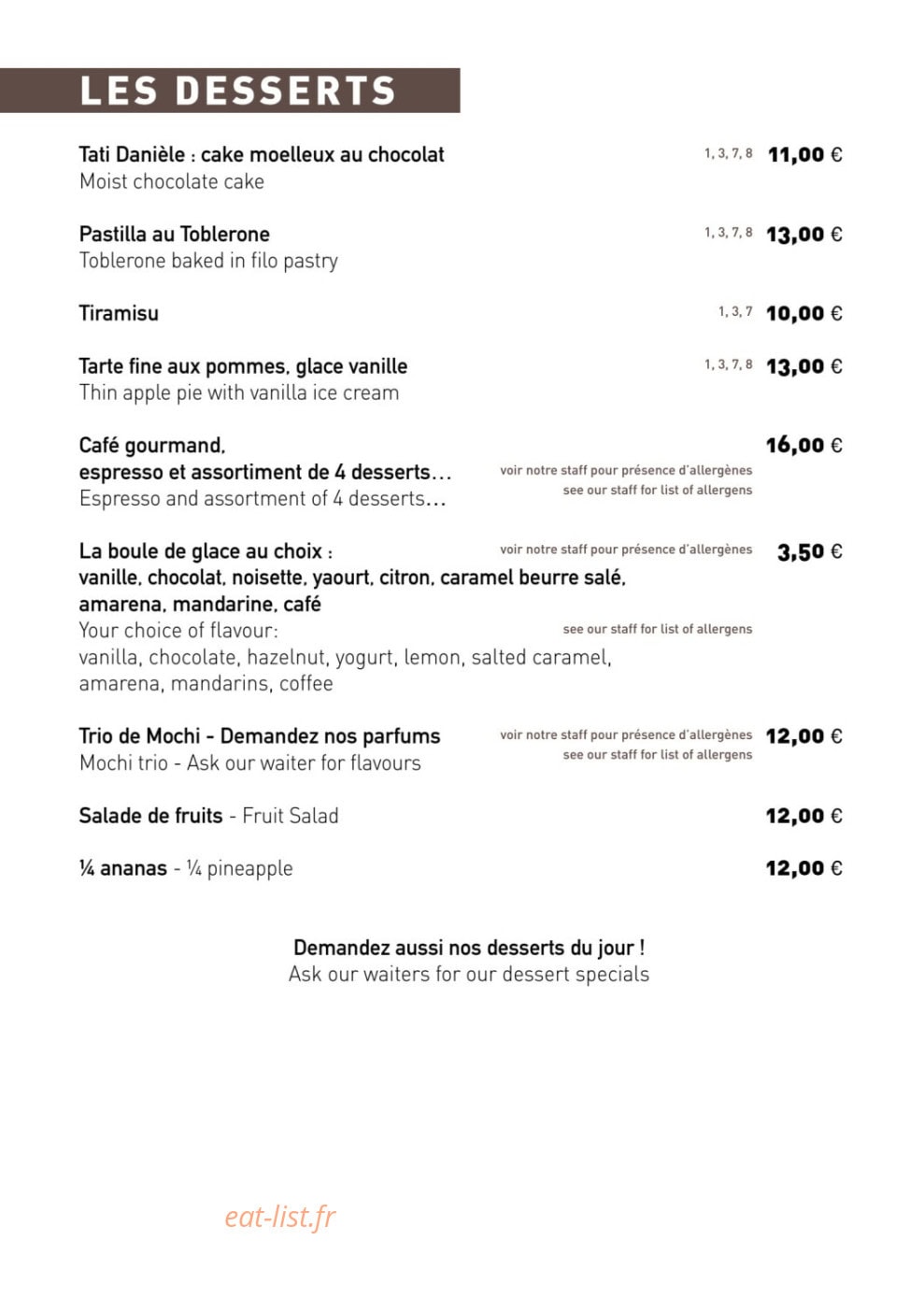 La Note Bleue — carte page 17