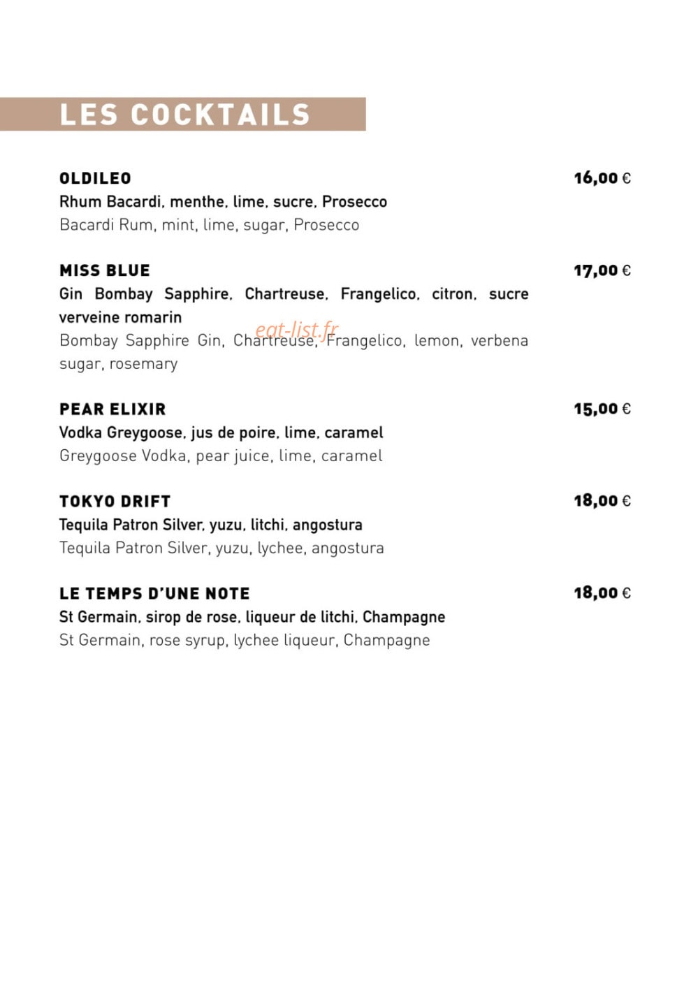 La Note Bleue — carte page 21