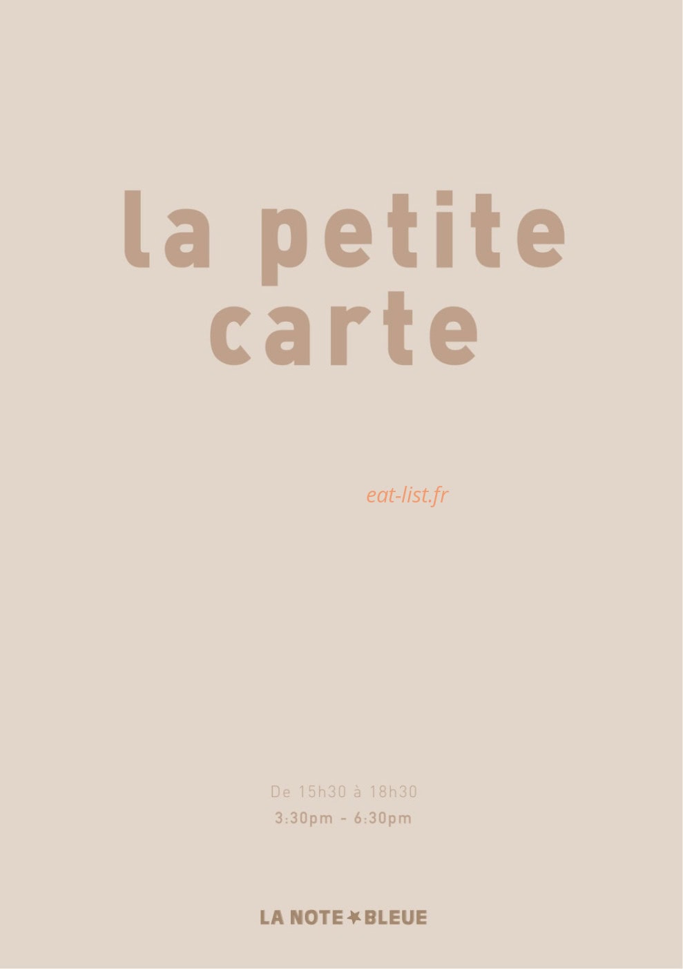 La Note Bleue — carte page 14