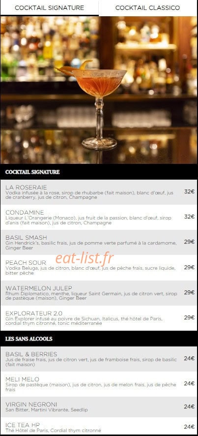 Le Bar Américain — carte page 5