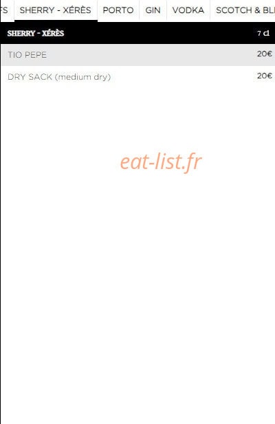 Le Bar Américain — carte page 8