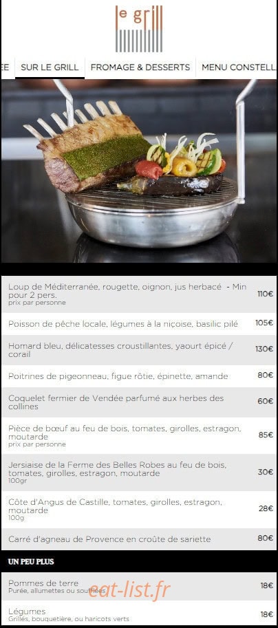 Le Grill — carte page 3