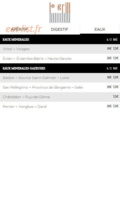 Le Grill — carte page 13