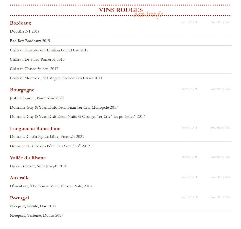 Le Petit Bar — carte page 3