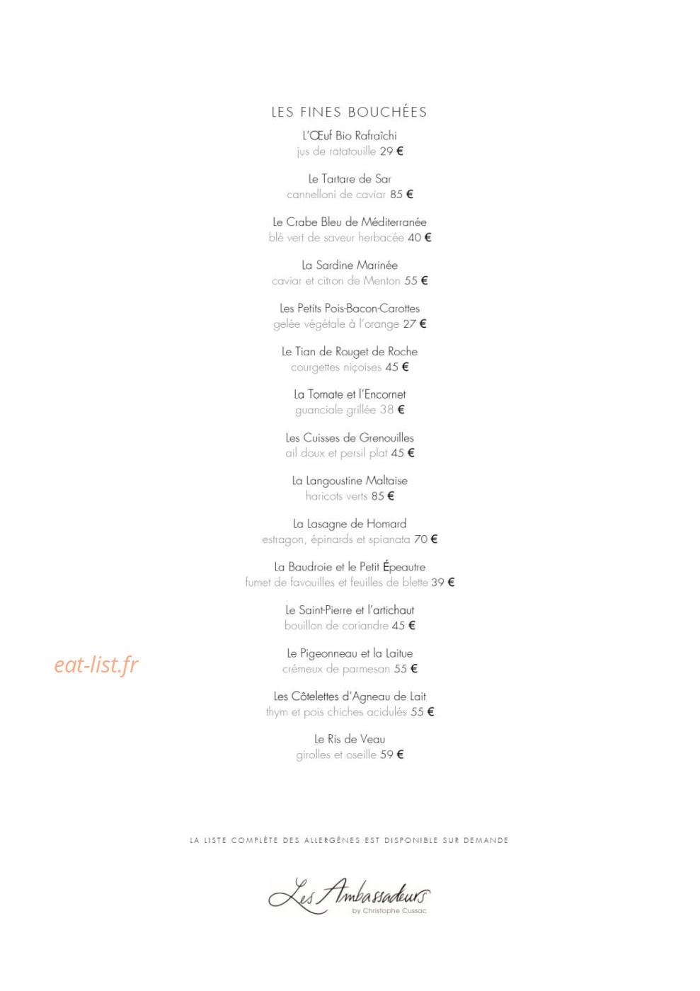 Les Ambassadeurs by Christophe Cussac — carte page 2