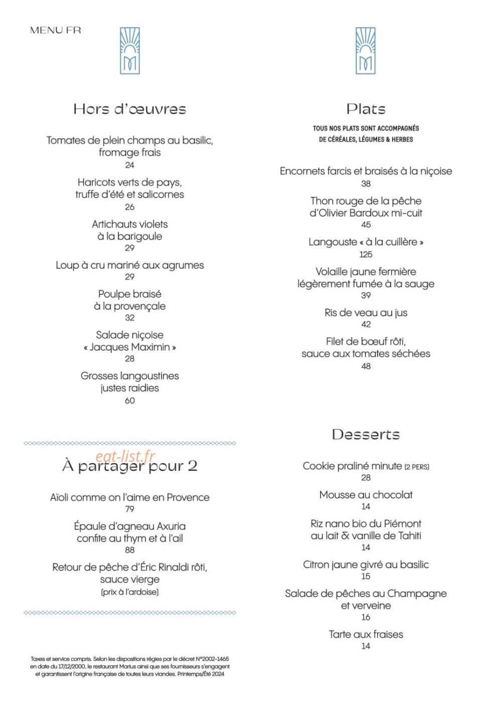 Marius — carte page 1