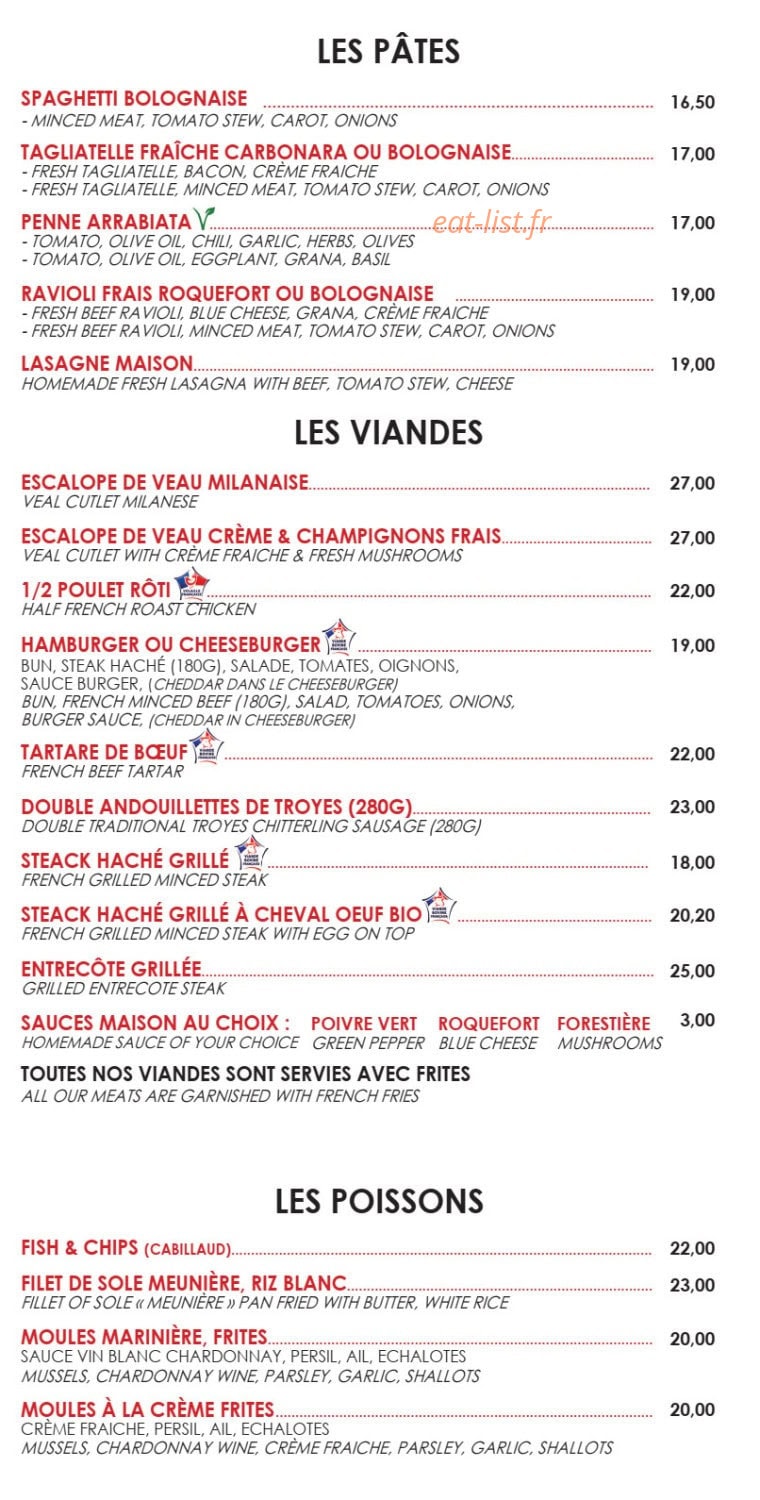 Monte Carlo Bar — carte page 2