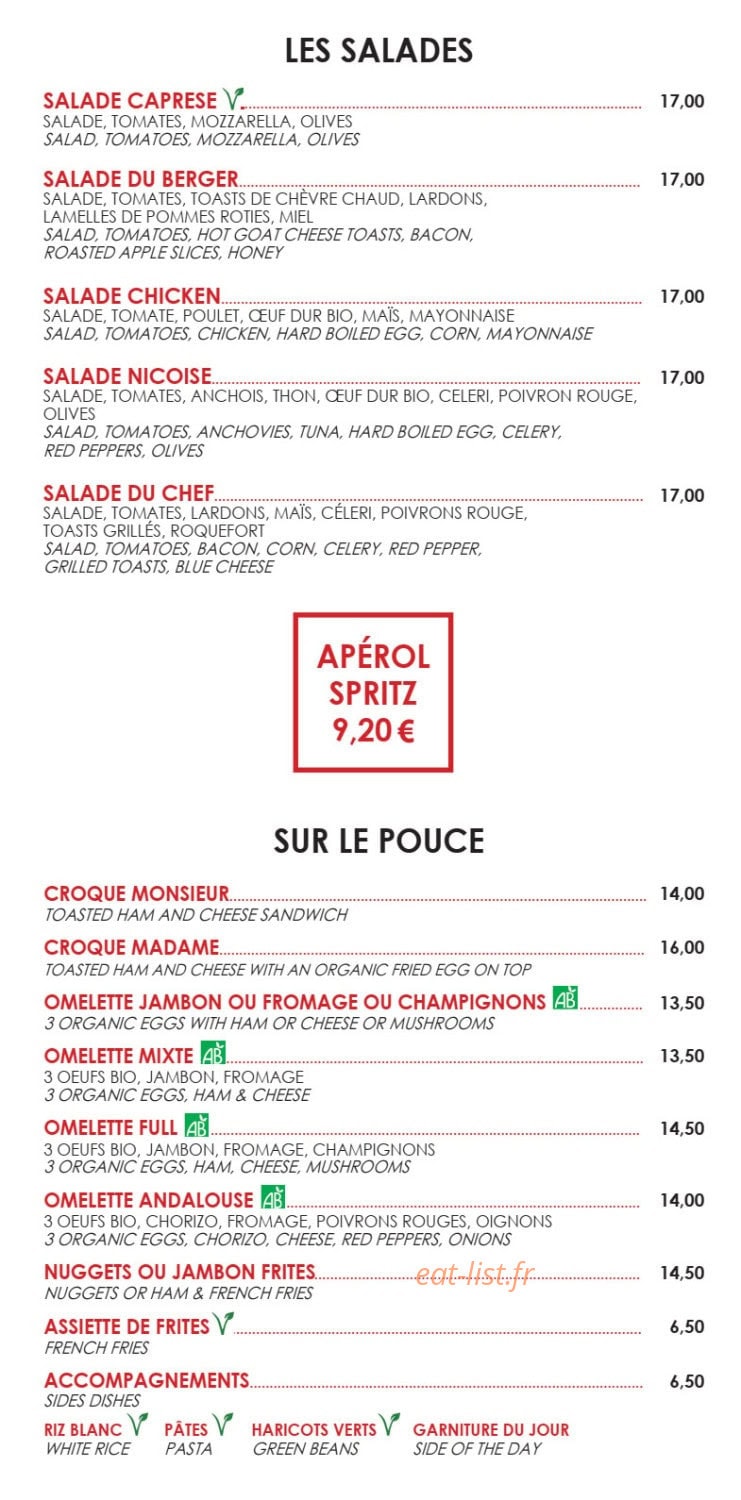 Monte Carlo Bar — carte page 1