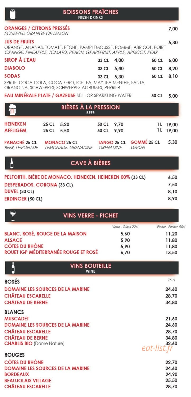 Monte Carlo Bar — carte page 4