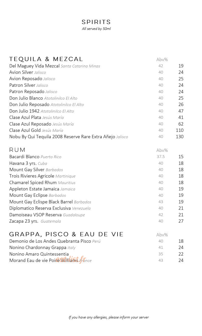 Nobu Fairmont Monte Carlo — carte page 7