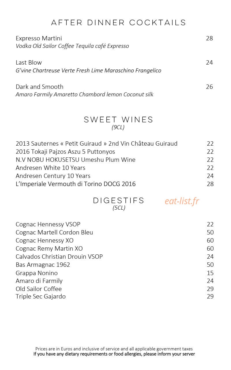 Nobu Fairmont Monte Carlo — carte page 4