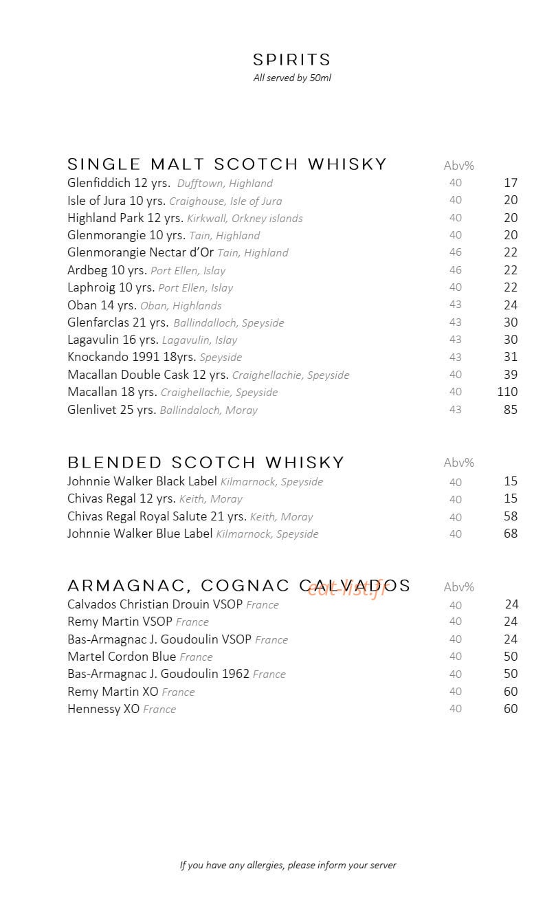 Nobu Fairmont Monte Carlo — carte page 10