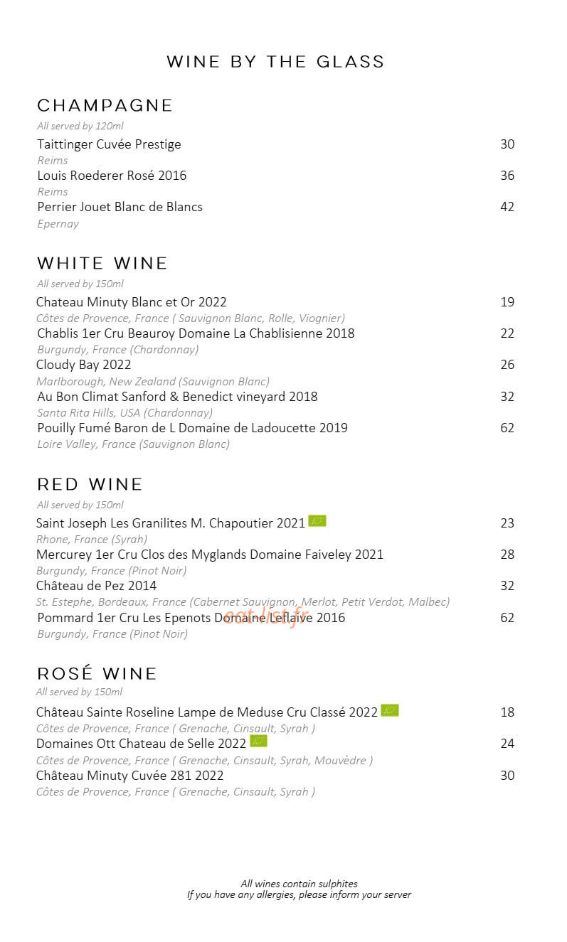 Nobu Fairmont Monte Carlo — carte page 13