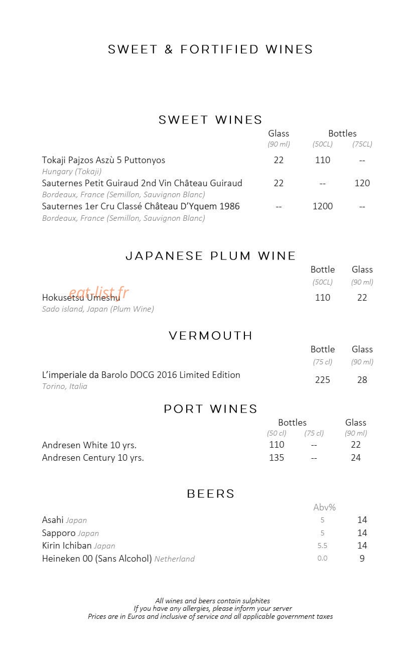 Nobu Fairmont Monte Carlo — carte page 6