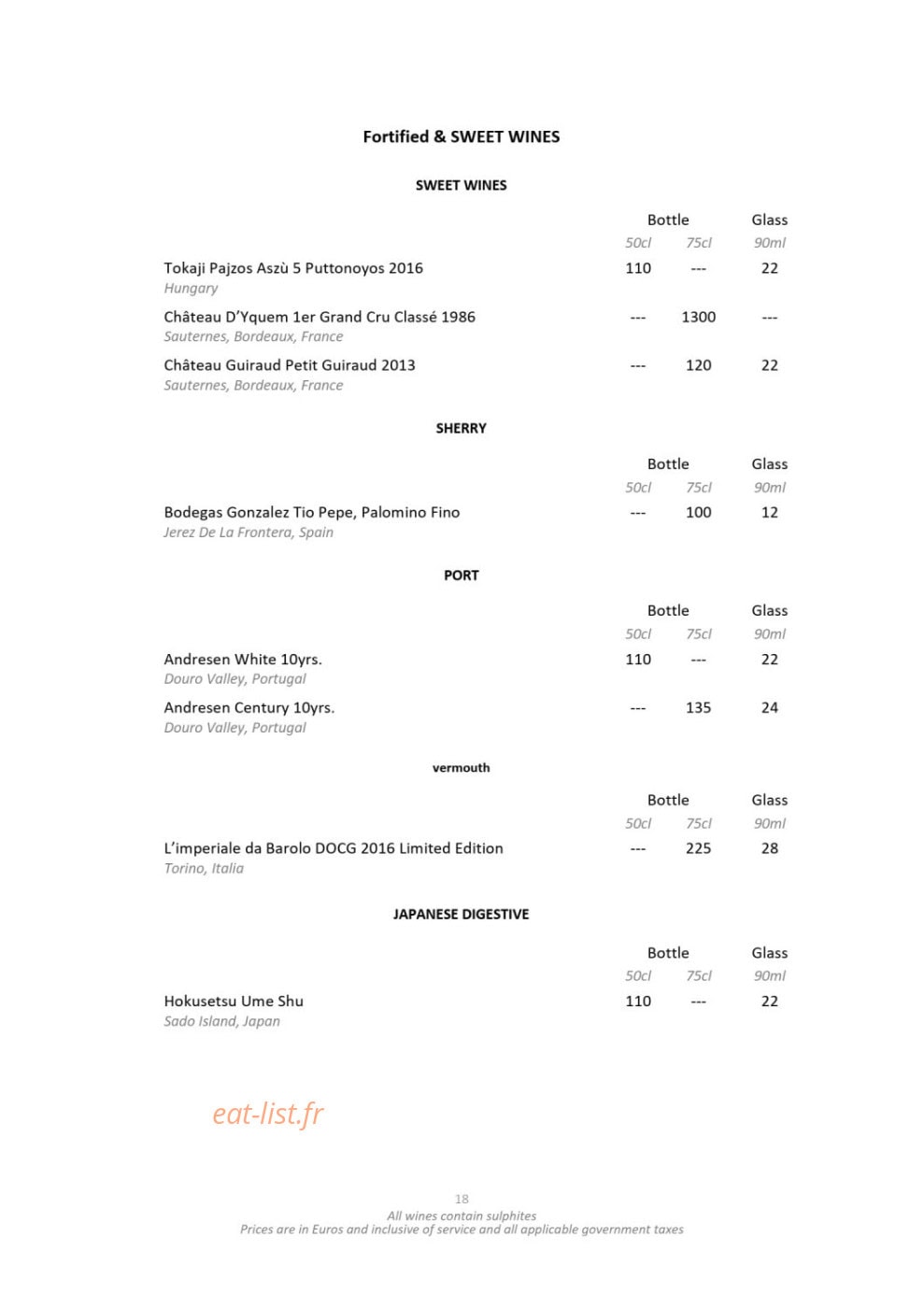 Nobu Fairmont Monte Carlo — carte page 36
