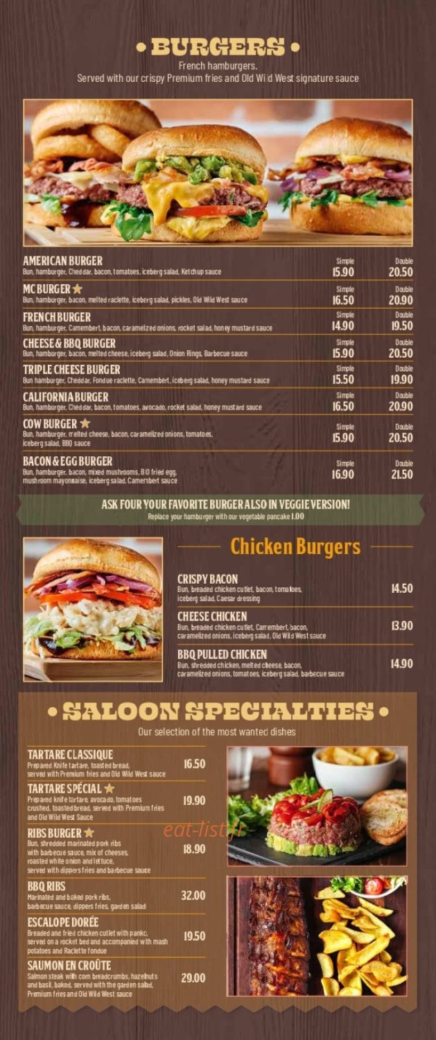Old Wild West — carte page 1