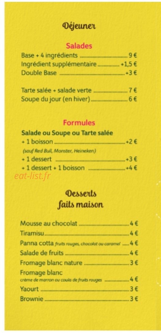 Salad'in — carte page 3
