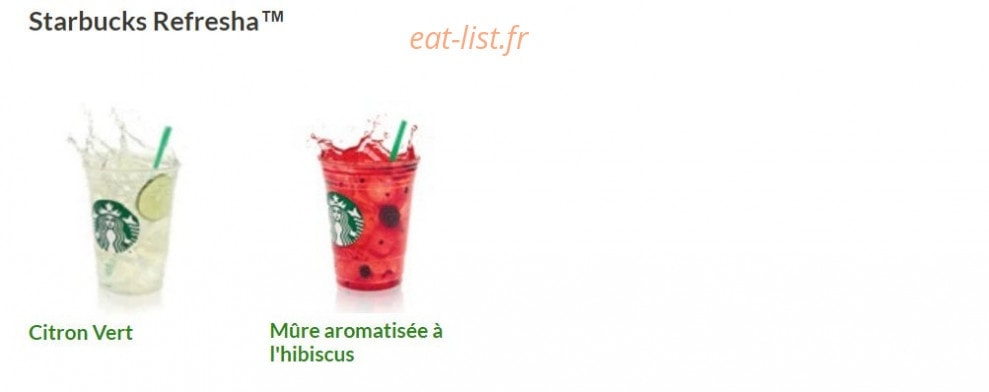 Starbucks coffee — carte page 11