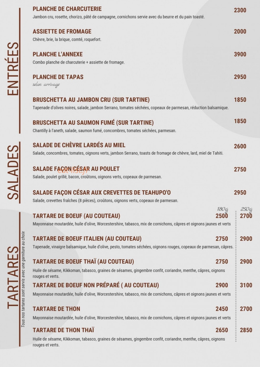 L'Annexe — carte page 2