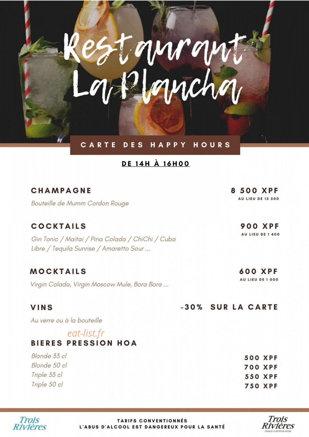 La Plancha — carte page 1